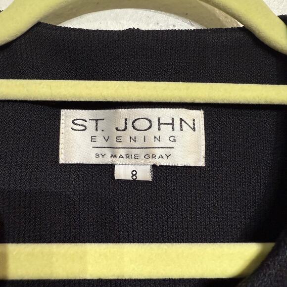 St. John Evening Black Beaded Embellished Vintage Blazer Sz 8 - Picture 9 of 15